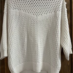 J. Crew Women's Elbow-Sleeve Crochet Sweater